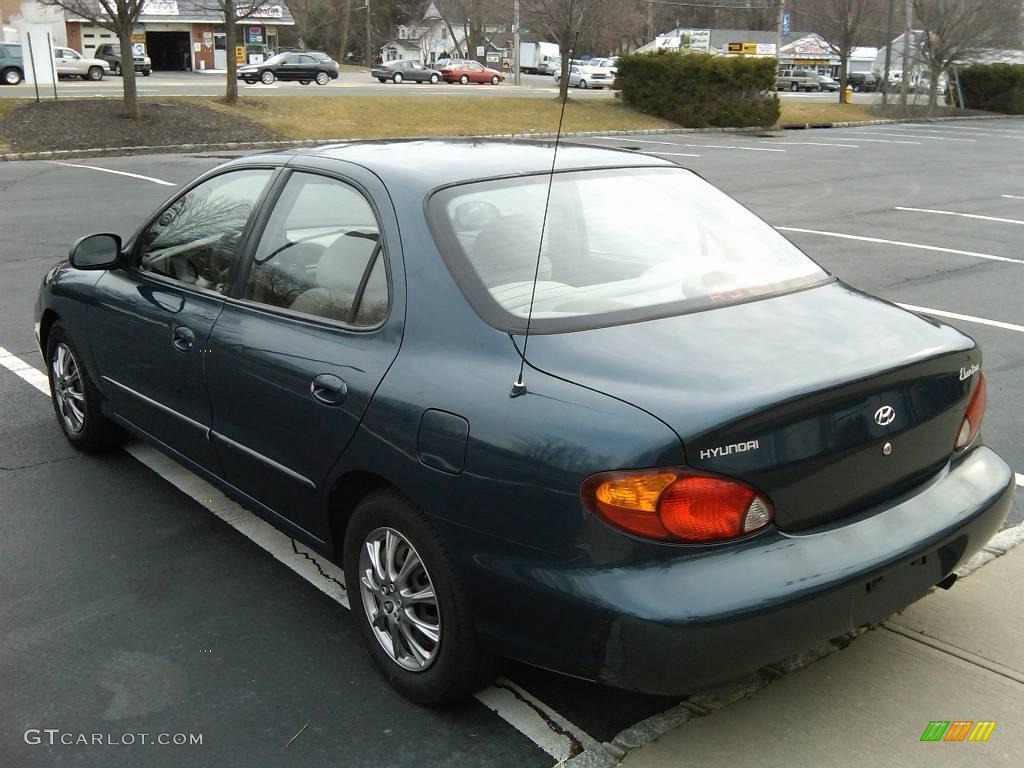 1999 Elantra GL Sedan - Forest Green / Beige photo #13
