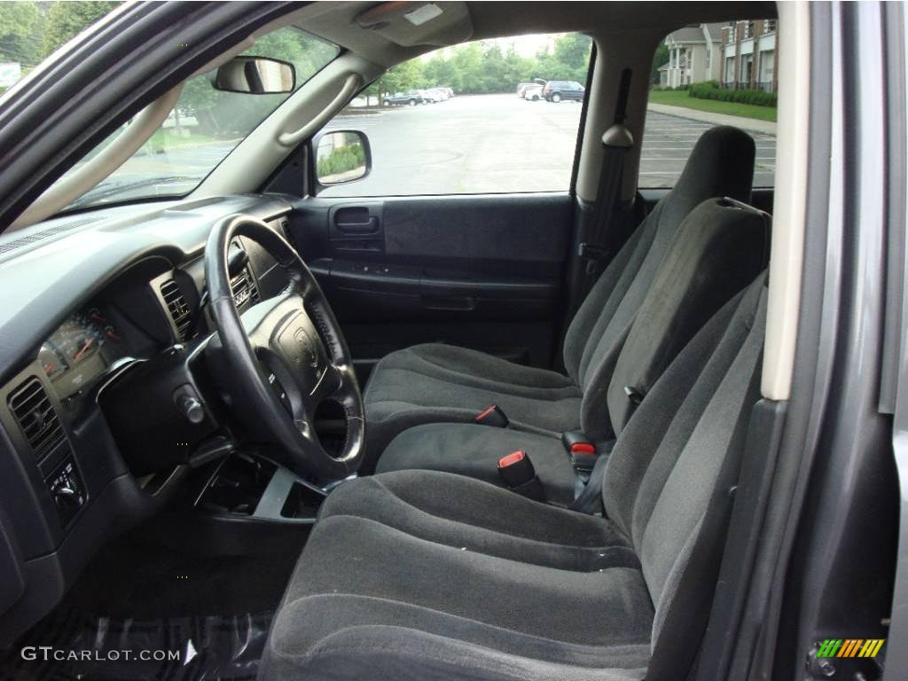 2004 Dakota SLT Quad Cab 4x4 - Graphite Metallic / Dark Slate Gray photo #6