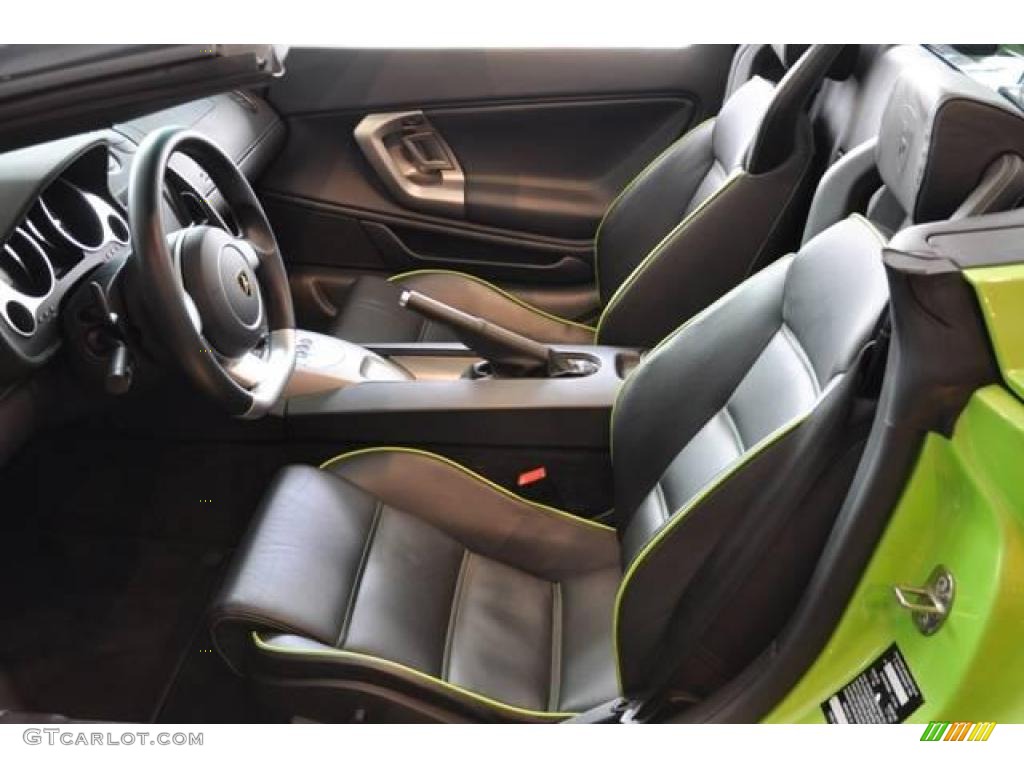 Nero Perseus Interior 2007 Lamborghini Gallardo Spyder Photo #15071380
