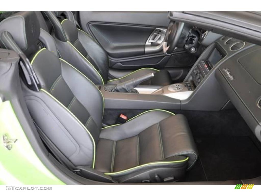 Nero Perseus Interior 2007 Lamborghini Gallardo Spyder Photo #15071385