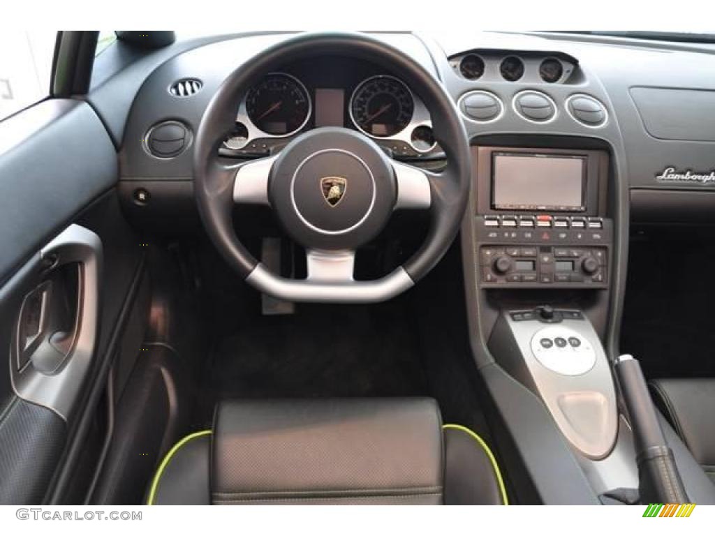 2007 Lamborghini Gallardo Spyder Nero Perseus Dashboard Photo #15071390