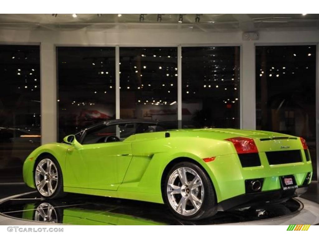 2007 Gallardo Spyder - Verde Faunus (Light Green) / Nero Perseus photo #21