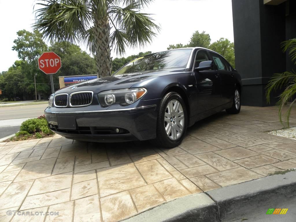 2003 7 Series 745Li Sedan - Orient Blue Metallic / Dark Beige/Beige III photo #1