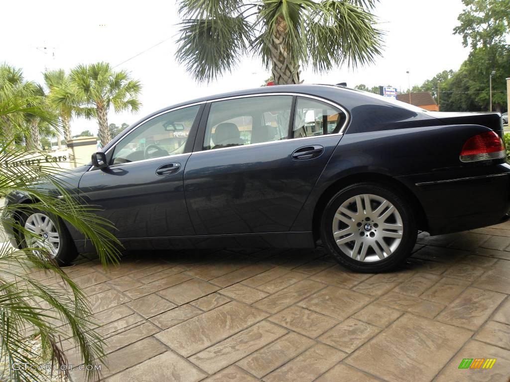 2003 7 Series 745Li Sedan - Orient Blue Metallic / Dark Beige/Beige III photo #2