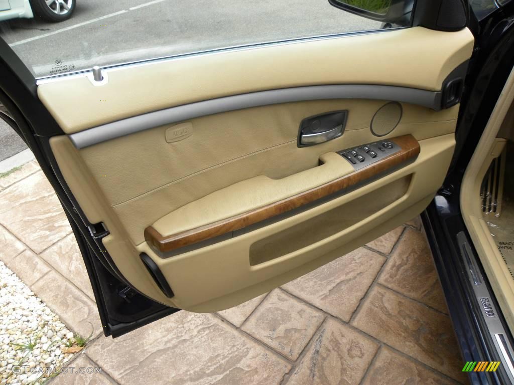 2003 7 Series 745Li Sedan - Orient Blue Metallic / Dark Beige/Beige III photo #6