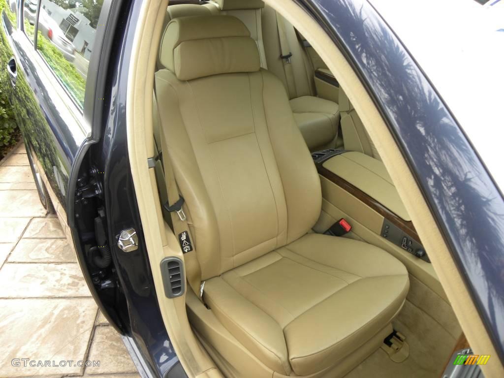 2003 7 Series 745Li Sedan - Orient Blue Metallic / Dark Beige/Beige III photo #9