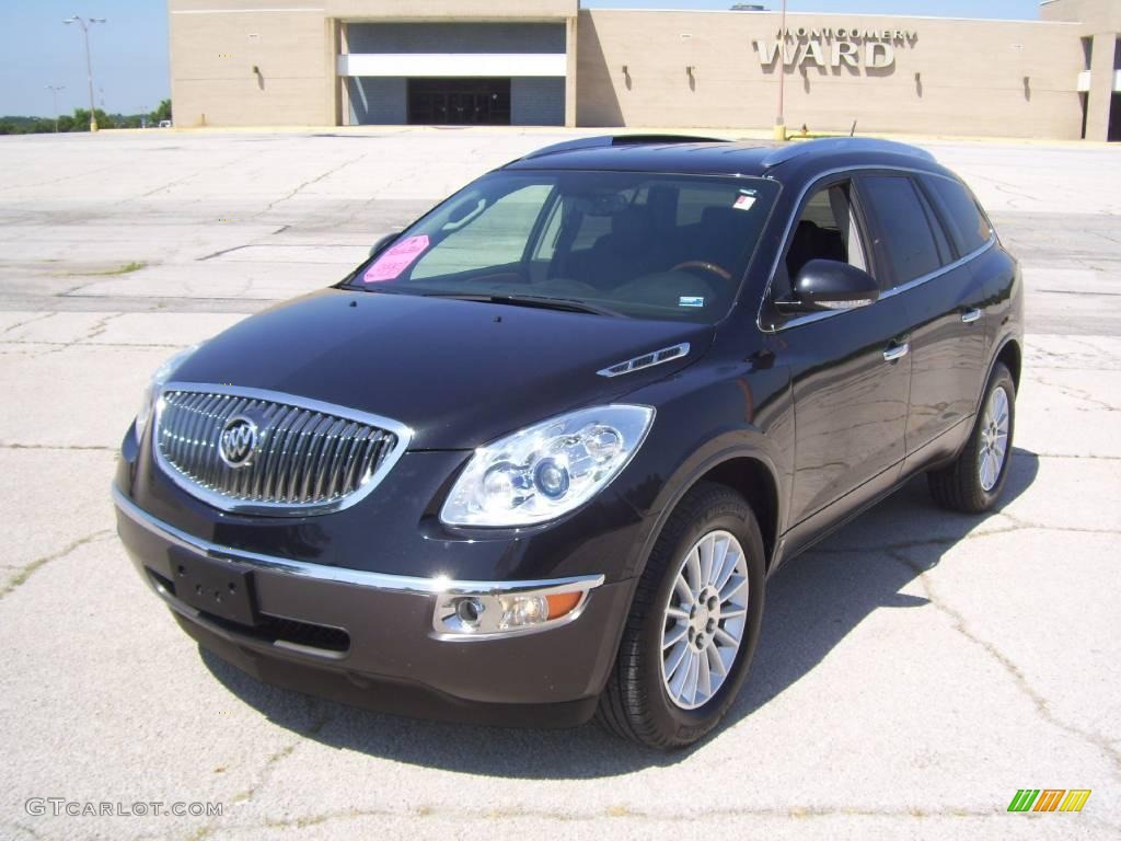 2009 Enclave CXL - Carbon Black Metallic / Ebony Black/Ebony photo #4