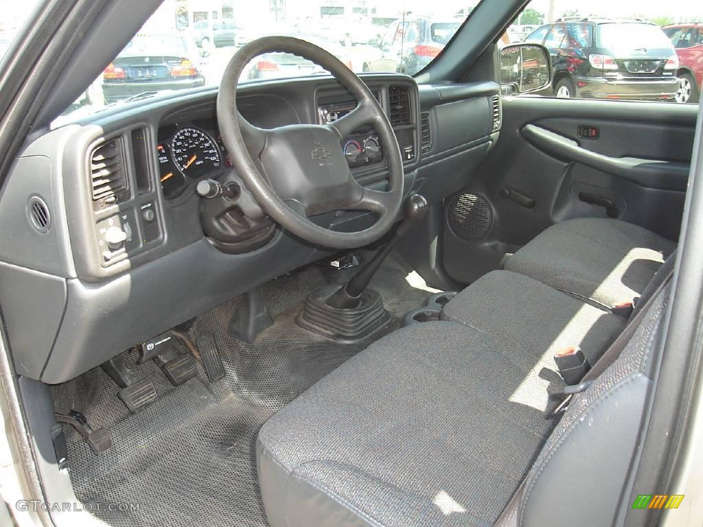 2002 Silverado 1500 LS Regular Cab - Light Pewter Metallic / Graphite Gray photo #19