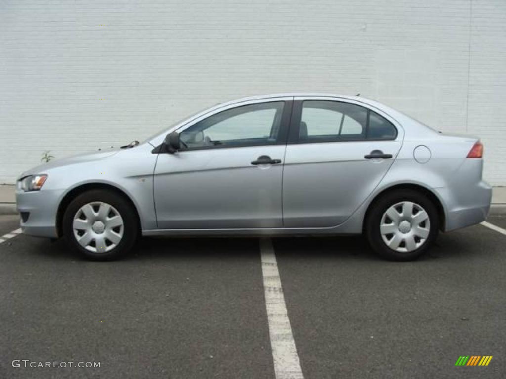 2008 Lancer DE - Apex Silver Metallic / Black photo #3