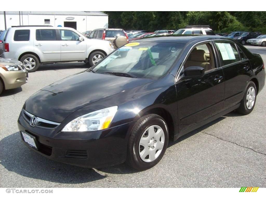 2006 Accord LX Sedan - Nighthawk Black Pearl / Ivory photo #21