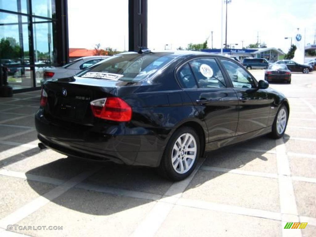 2007 3 Series 328xi Sedan - Jet Black / Black Dakota Leather photo #8