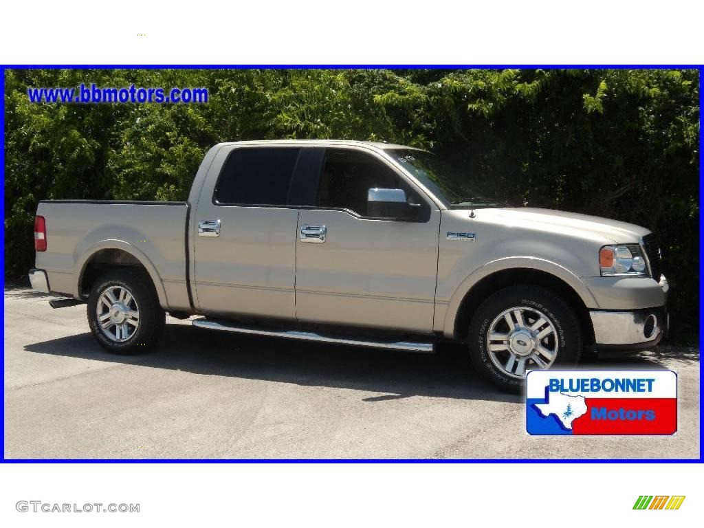 2006 F150 Lariat SuperCrew - Smokestone Metallic / Tan photo #5