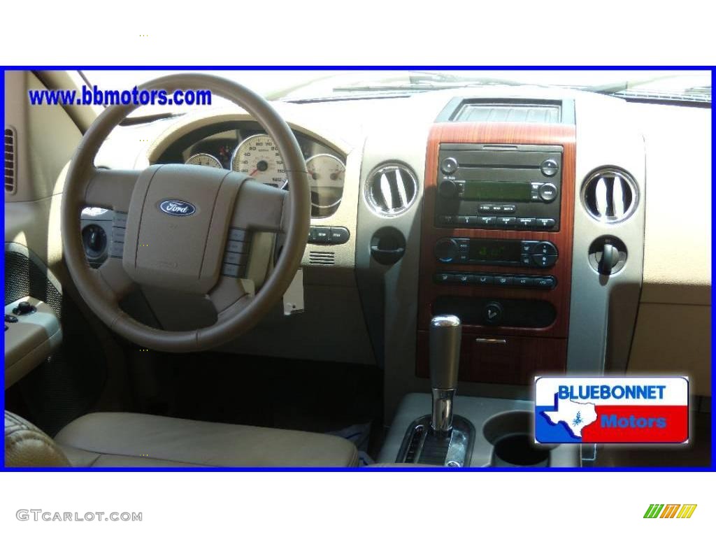 2006 F150 Lariat SuperCrew - Smokestone Metallic / Tan photo #6
