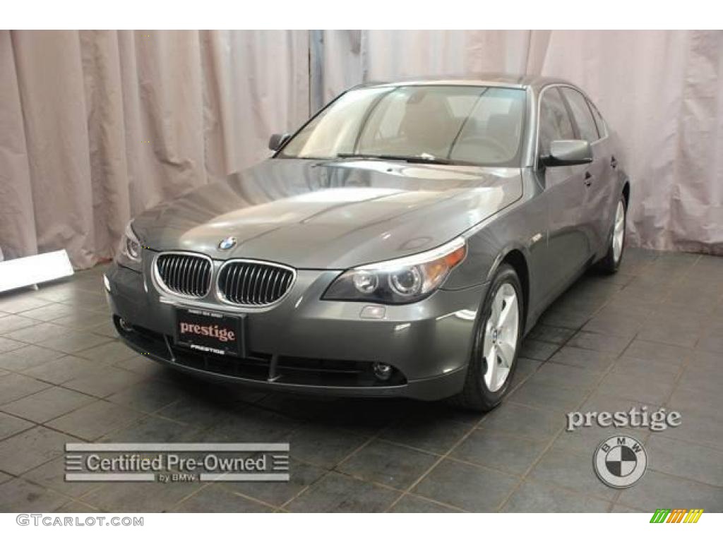 2007 5 Series 530xi Sedan - Titanium Grey Metallic / Black photo #1