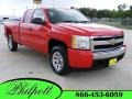 2007 Victory Red Chevrolet Silverado 1500 LT Extended Cab  photo #1