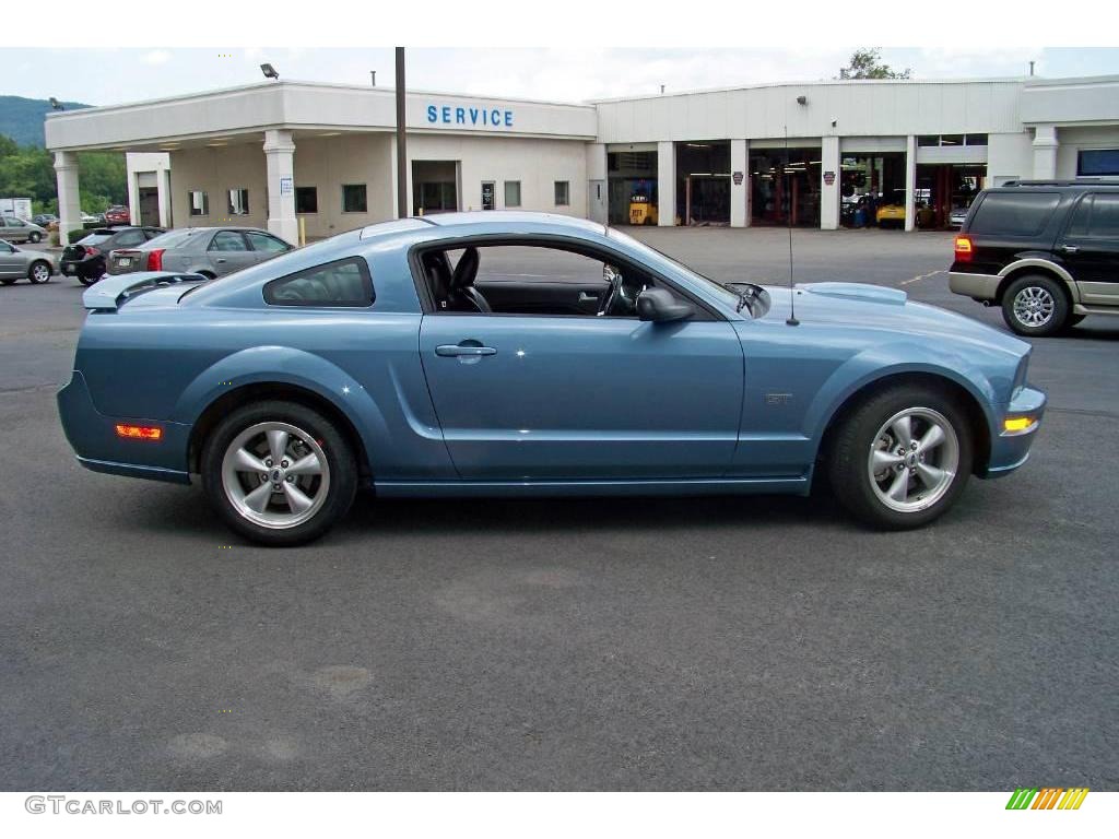 2007 Mustang GT Premium Coupe - Windveil Blue Metallic / Dark Charcoal photo #4