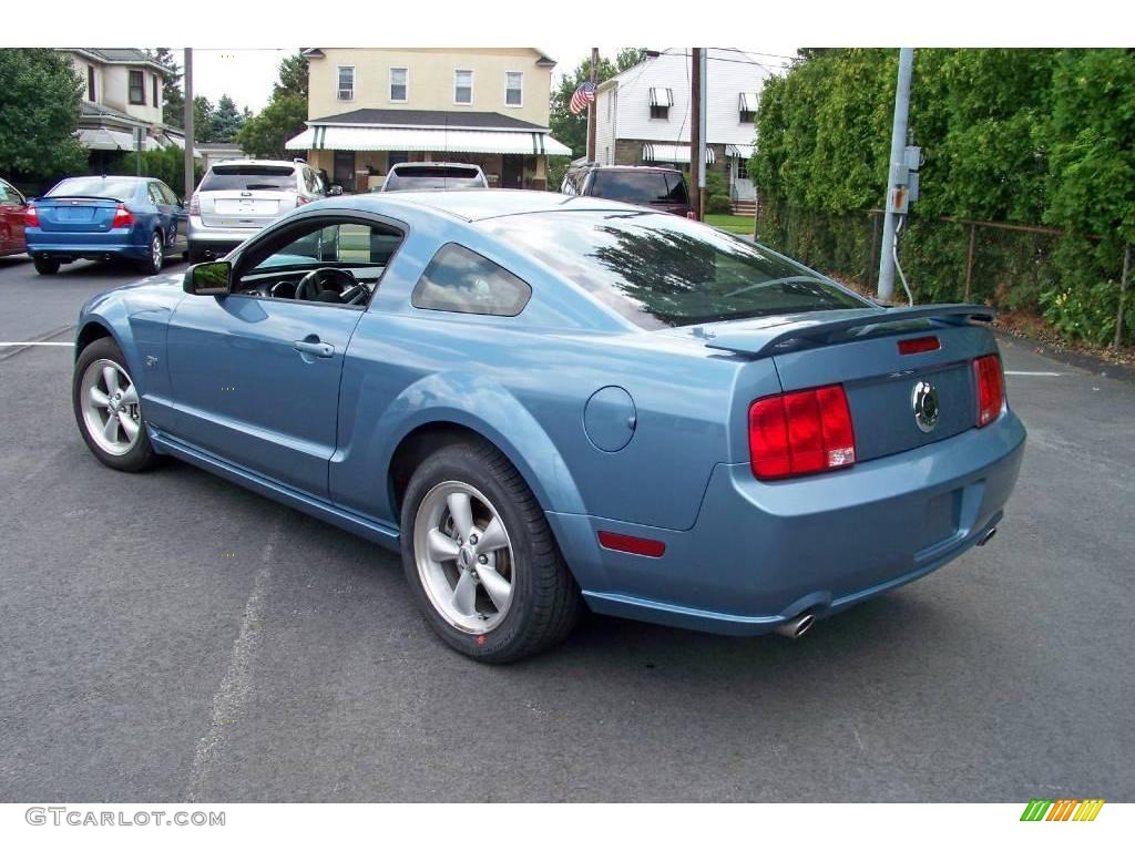 2007 Mustang GT Premium Coupe - Windveil Blue Metallic / Dark Charcoal photo #7