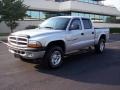 2001 Bright Silver Metallic Dodge Dakota Sport Quad Cab 4x4  photo #18