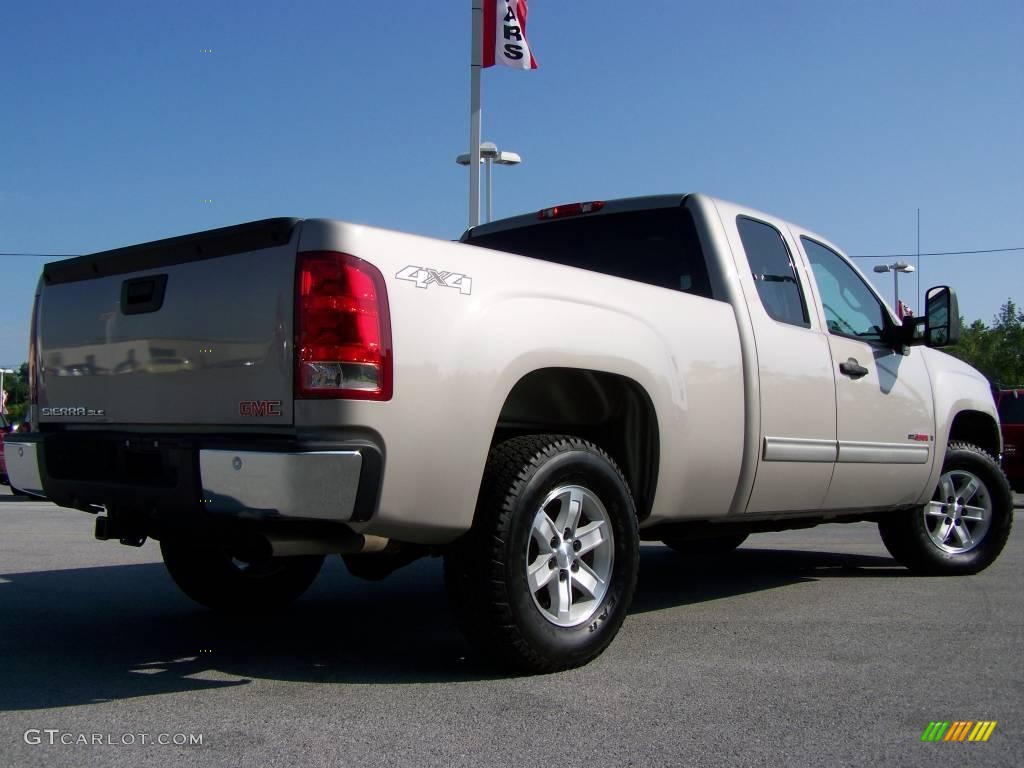 2008 Sierra 1500 SLE Extended Cab 4x4 - Silver Birch Metallic / Light Titanium photo #8