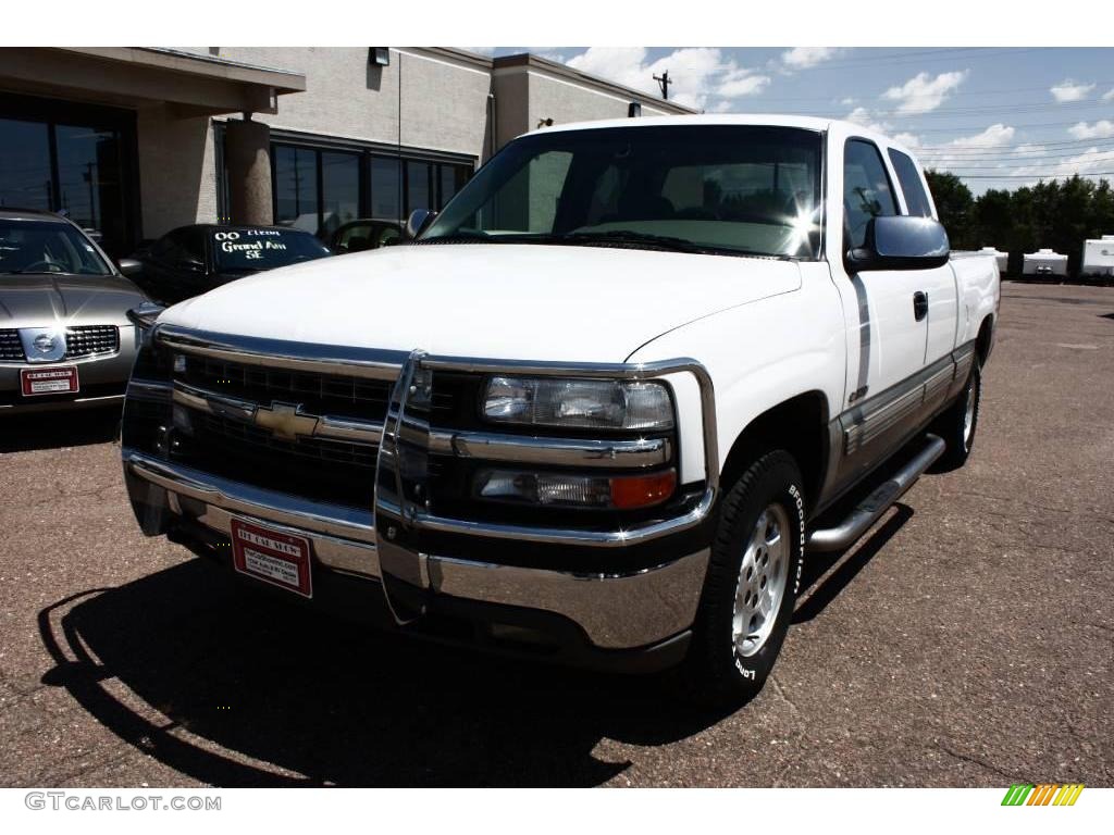 2000 Silverado 1500 LS Extended Cab 4x4 - Summit White / Medium Gray photo #20