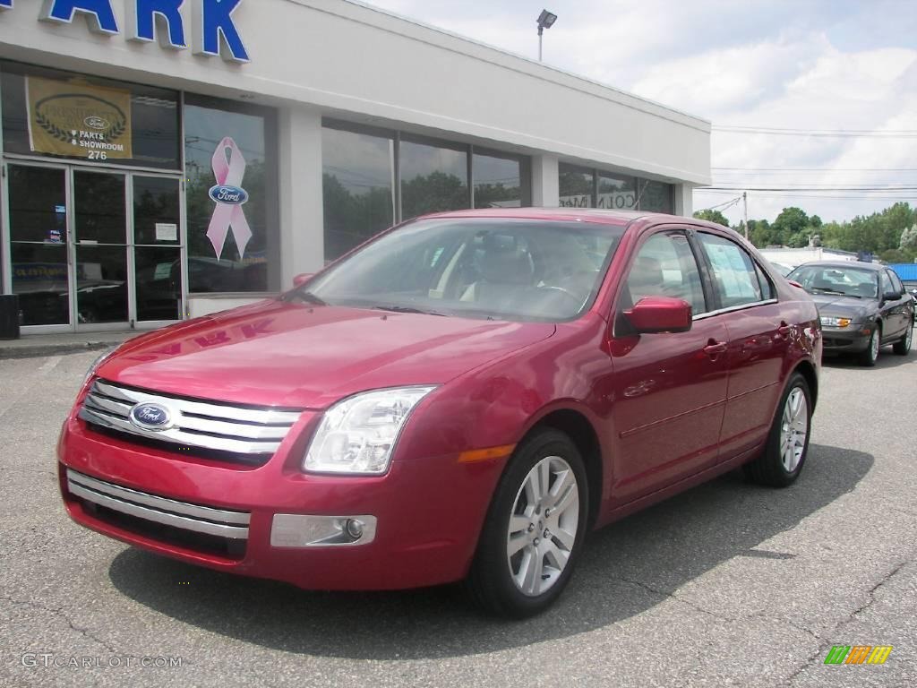 2007 Fusion SEL V6 - Redfire Metallic / Light Stone photo #1