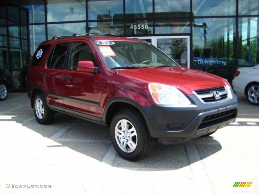 2003 CR-V EX 4WD - Chianti Red Pearl / Saddle photo #24