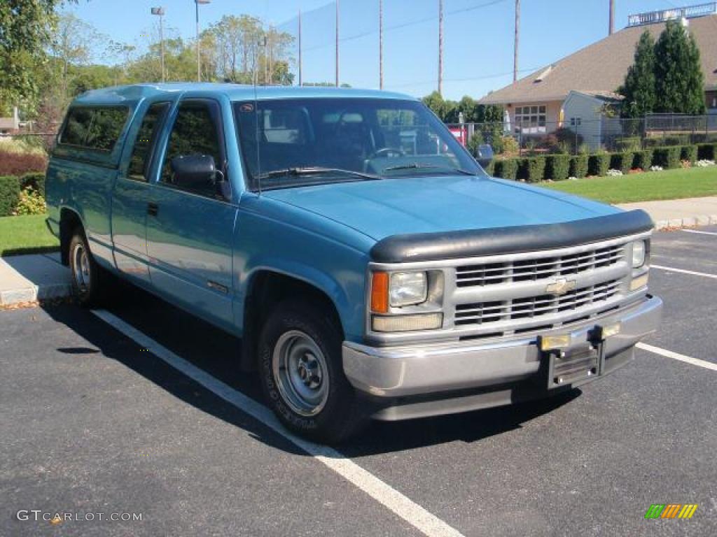 1994 C/K C1500 Extended Cab - Light Quasar Blue Metallic / Blue photo #3