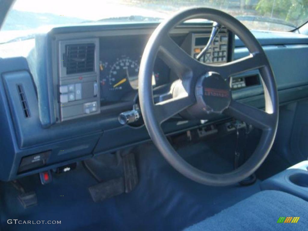 1994 C/K C1500 Extended Cab - Light Quasar Blue Metallic / Blue photo #6
