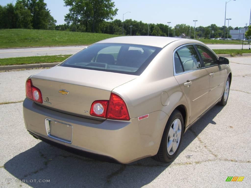 2008 Malibu LS Sedan - Sandstone Metallic / Cocoa/Cashmere Beige photo #8