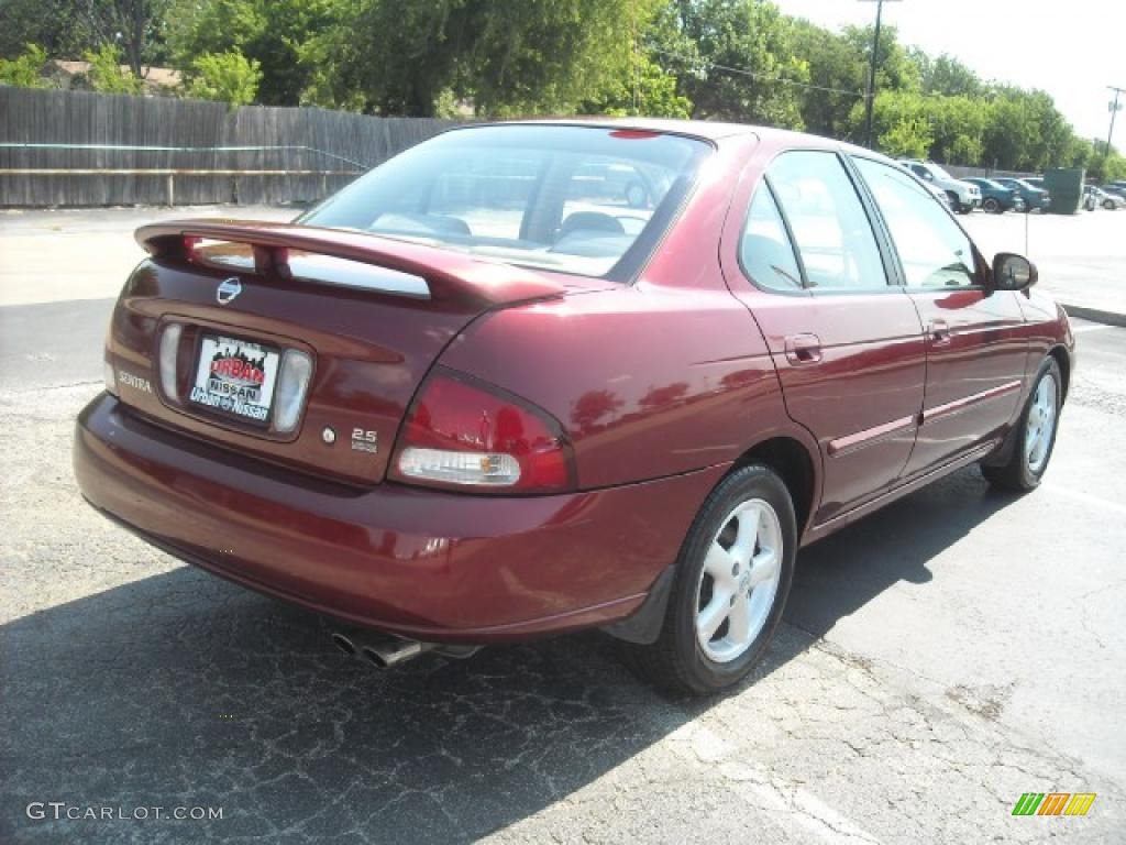 2003 Sentra 2.5 Limited Edition - Inferno Red / Stone Gray photo #4