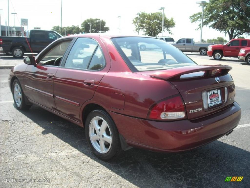 2003 Sentra 2.5 Limited Edition - Inferno Red / Stone Gray photo #6