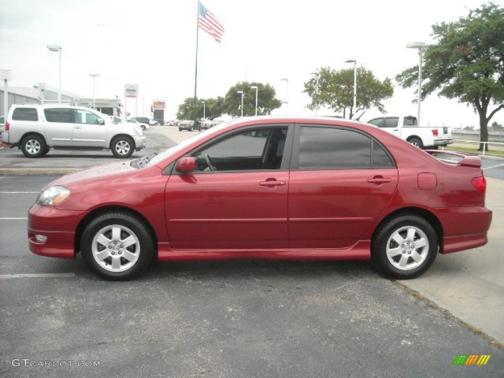 2006 Corolla S - Impulse Red Pearl / Dark Charcoal photo #1