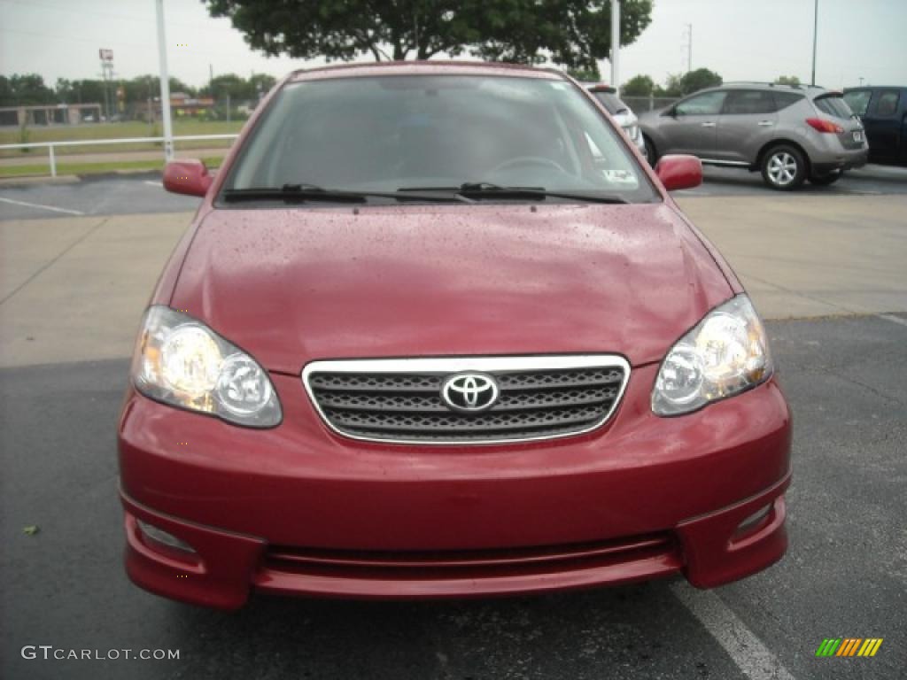 2006 Corolla S - Impulse Red Pearl / Dark Charcoal photo #2