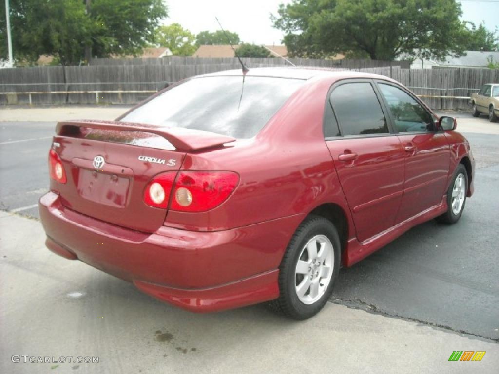 2006 Corolla S - Impulse Red Pearl / Dark Charcoal photo #4