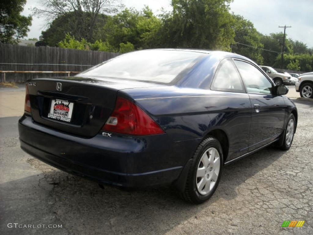 2001 Civic EX Coupe - Eternal Blue Pearl / Gray photo #4