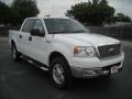 2004 Oxford White Ford F150 Lariat SuperCrew 4x4  photo #3