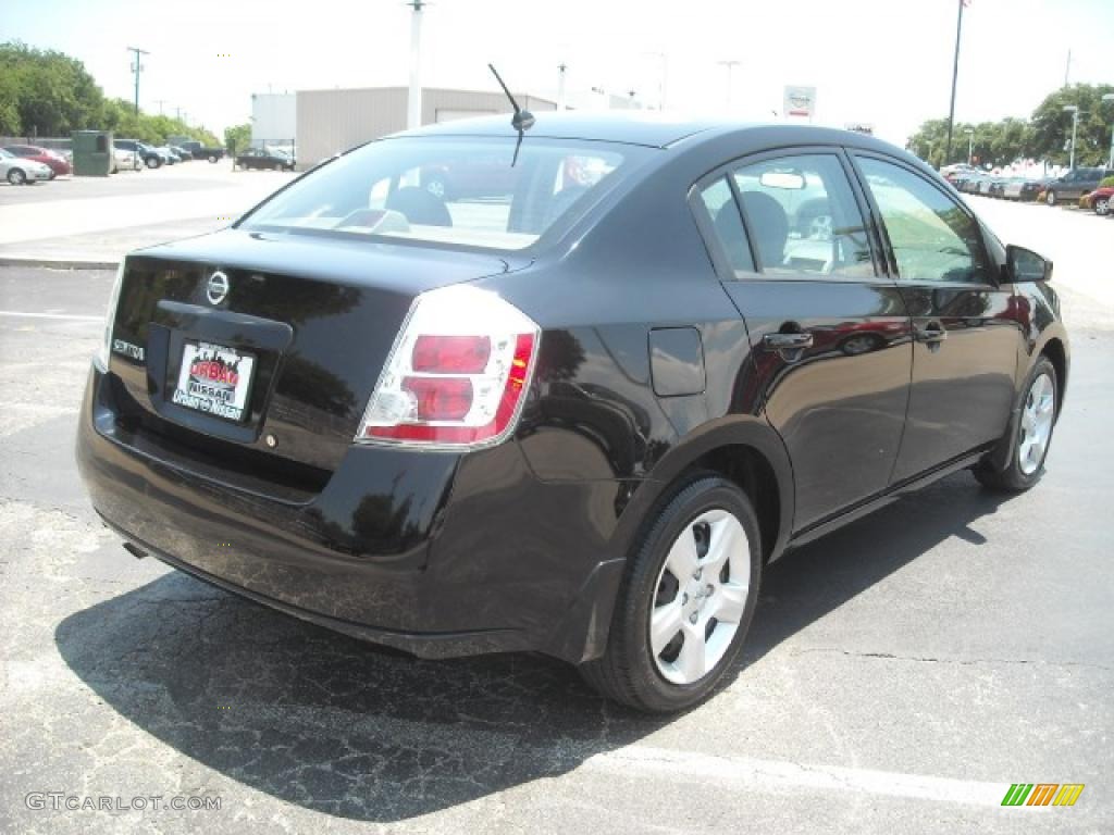 2008 Sentra 2.0 - Super Black / Charcoal/Steel photo #4