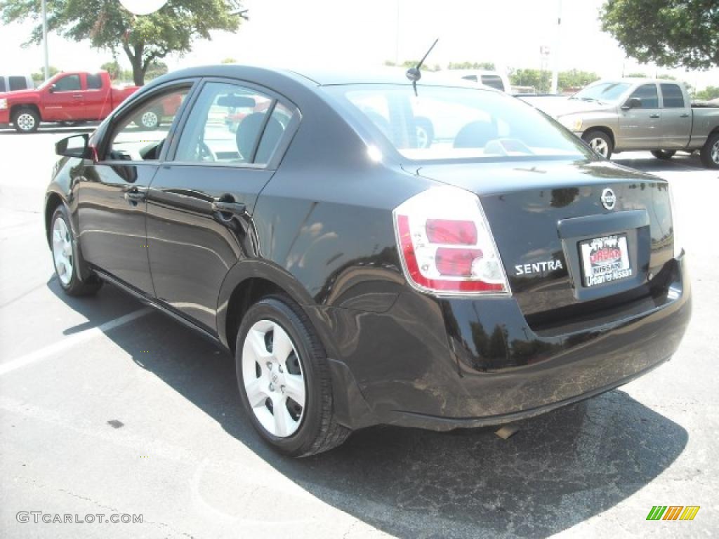 2008 Sentra 2.0 - Super Black / Charcoal/Steel photo #6
