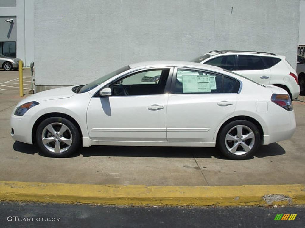 2008 Altima 3.5 SE - Winter Frost Pearl / Charcoal photo #1