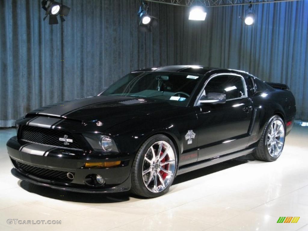 2007 Mustang Shelby GT500 Super Snake Coupe - Black / Black/Red photo #1