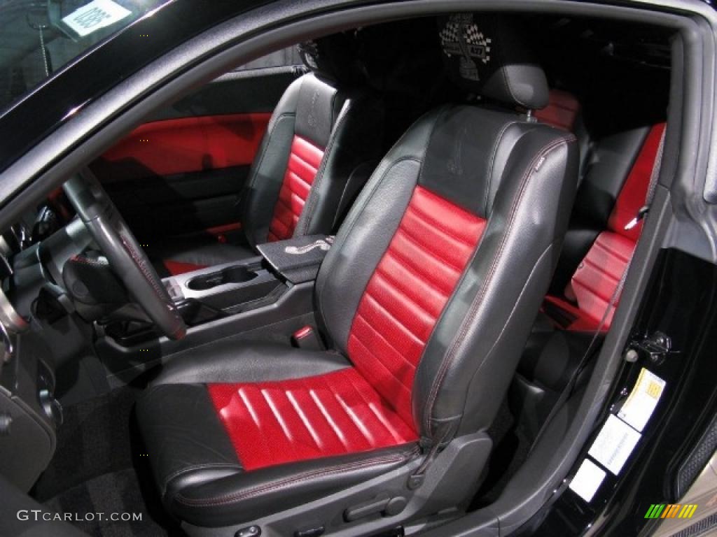 Black/Red Interior 2007 Ford Mustang Shelby GT500 Super Snake Coupe Photo #15132345