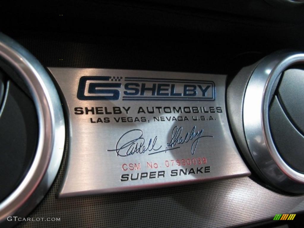 2007 Ford Mustang Shelby GT500 Super Snake Coupe Marks and Logos Photo #15132370