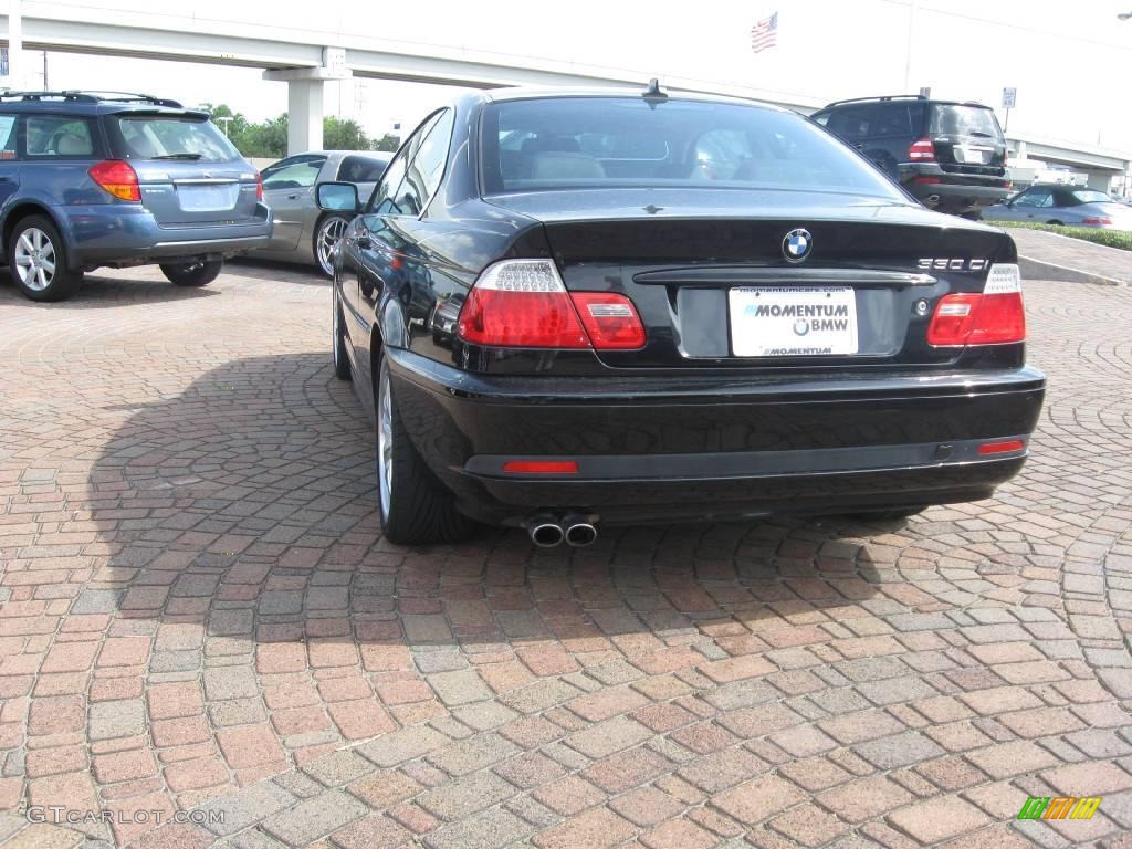 2004 3 Series 330i Coupe - Jet Black / Black photo #8