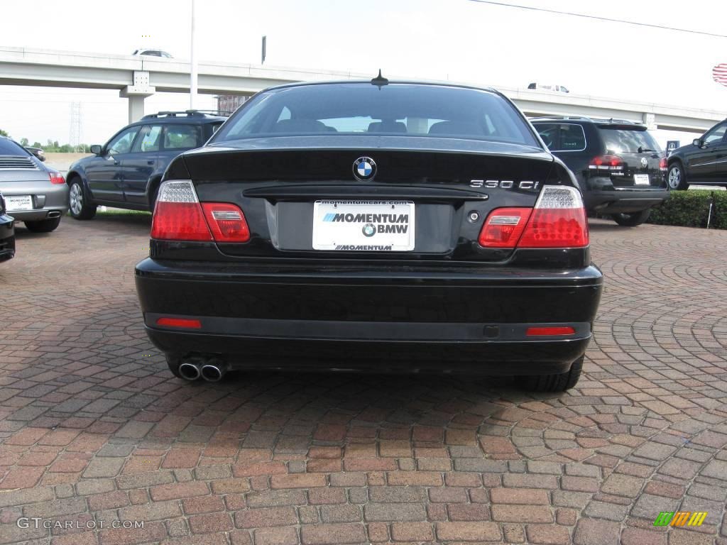 2004 3 Series 330i Coupe - Jet Black / Black photo #10