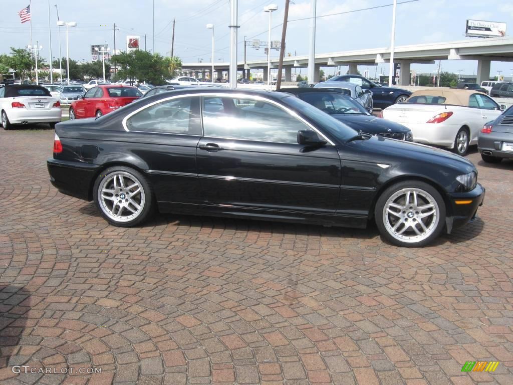 2004 3 Series 330i Coupe - Jet Black / Black photo #13