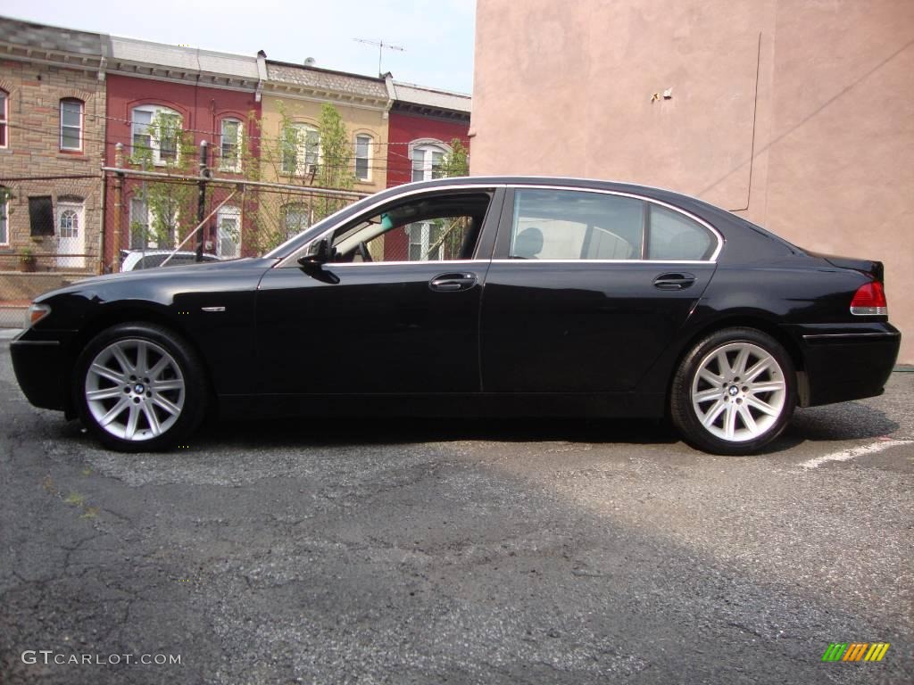 2004 7 Series 745Li Sedan - Black Sapphire Metallic / Black/Black photo #7