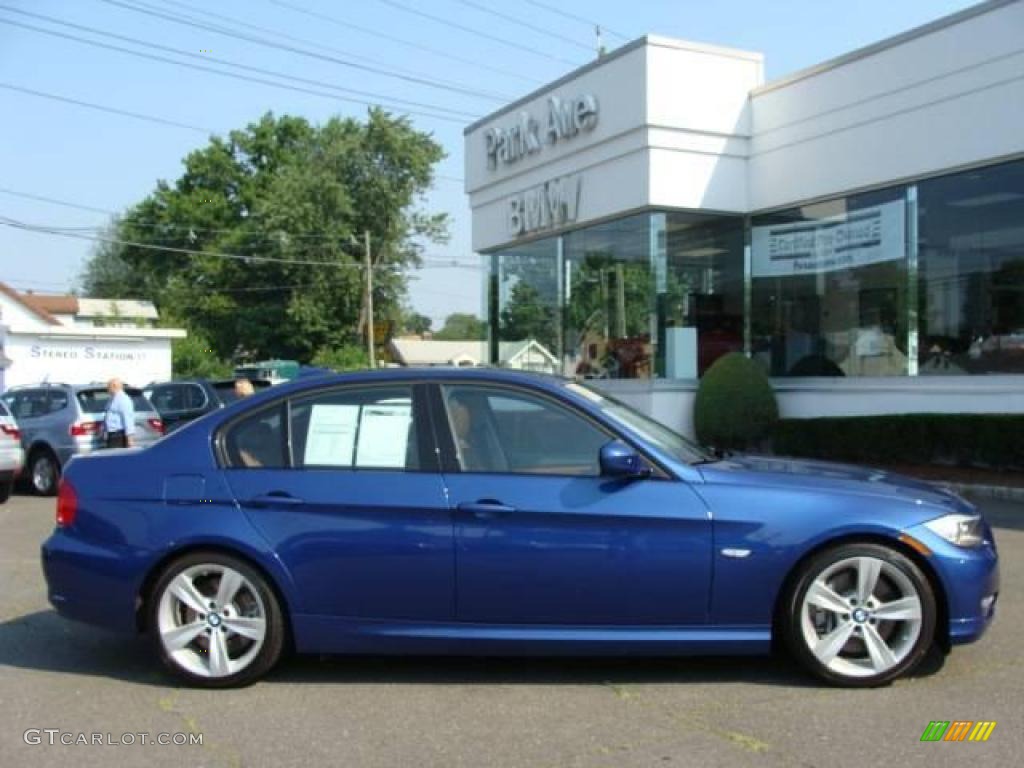 2009 3 Series 335i Sedan - Montego Blue Metallic / Saddle Brown Dakota Leather photo #1