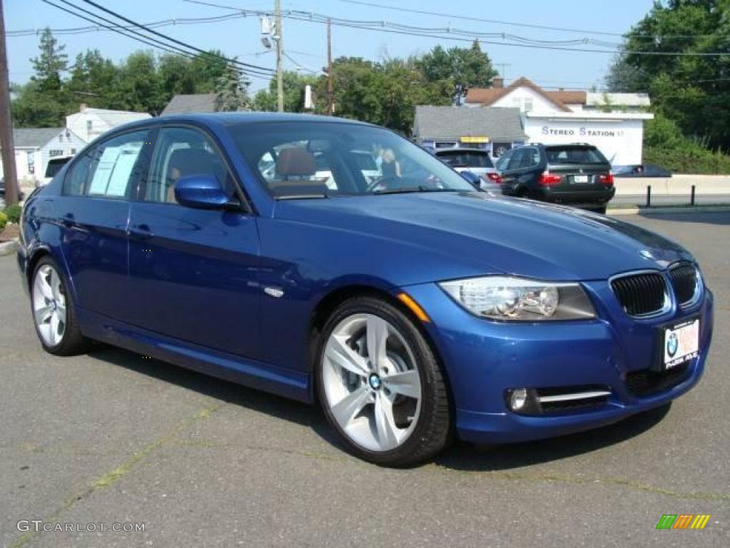 2009 3 Series 335i Sedan - Montego Blue Metallic / Saddle Brown Dakota Leather photo #2