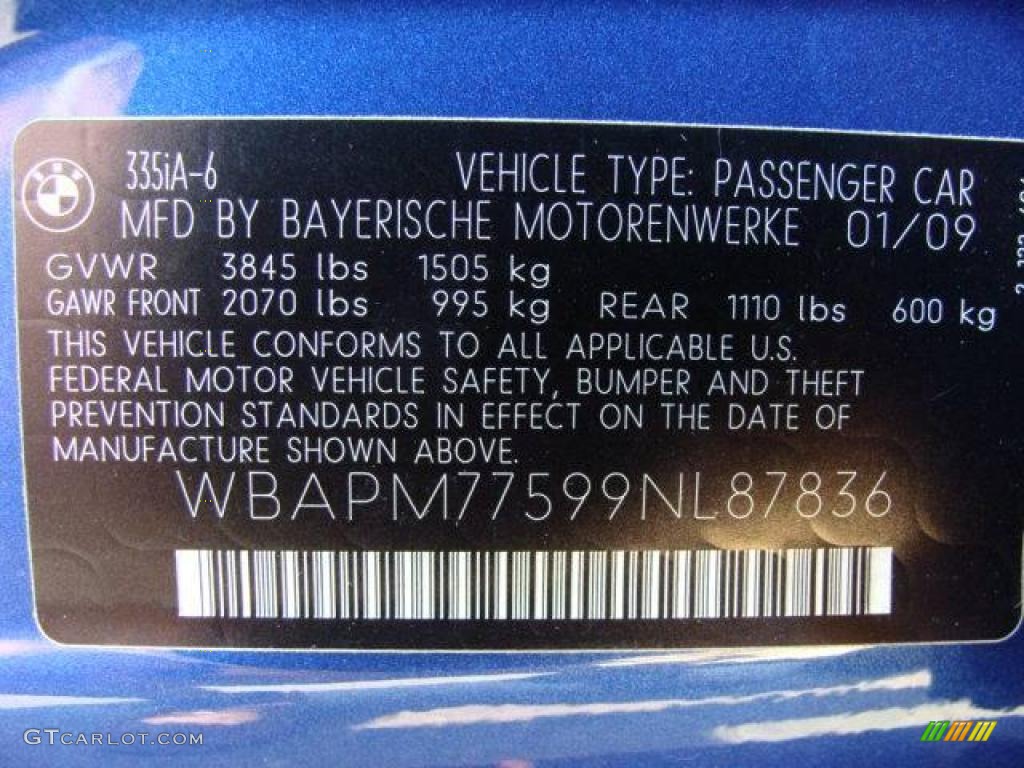 2009 3 Series 335i Sedan - Montego Blue Metallic / Saddle Brown Dakota Leather photo #26