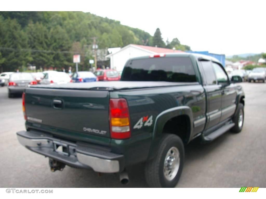 2002 Silverado 2500 LS Extended Cab 4x4 - Forest Green Metallic / Medium Gray photo #12